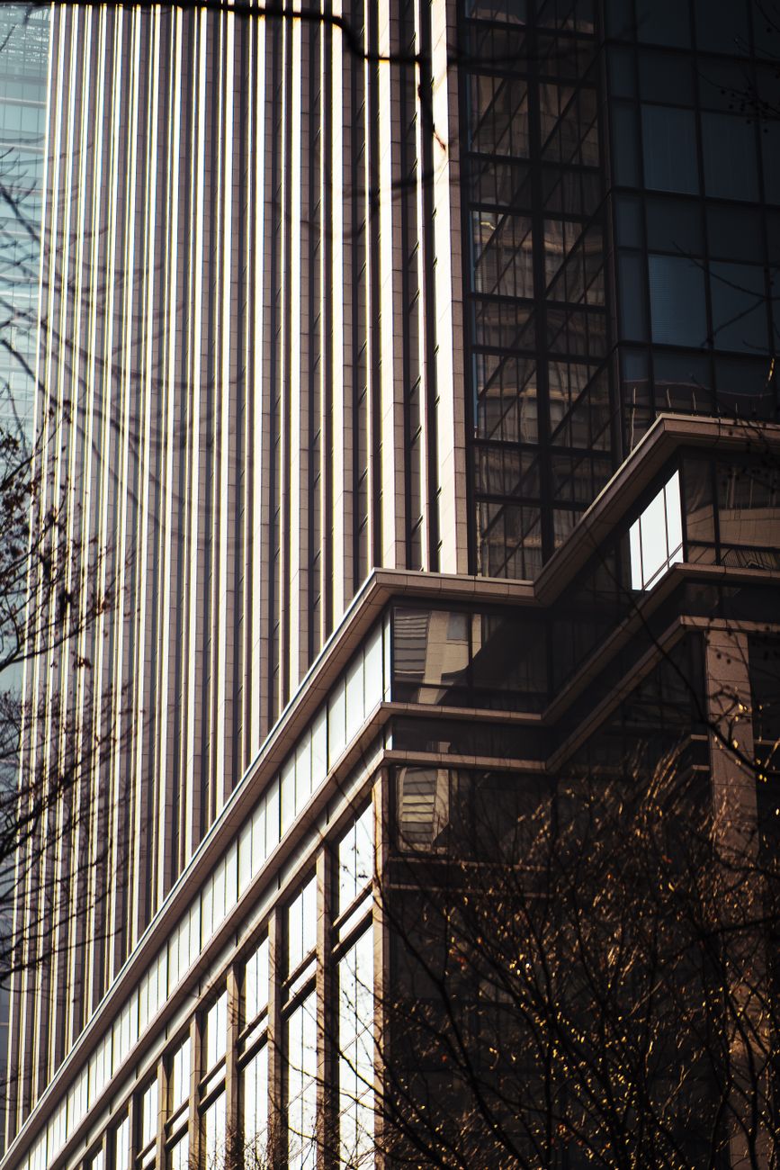 Contemporary office building in urban Tokyo