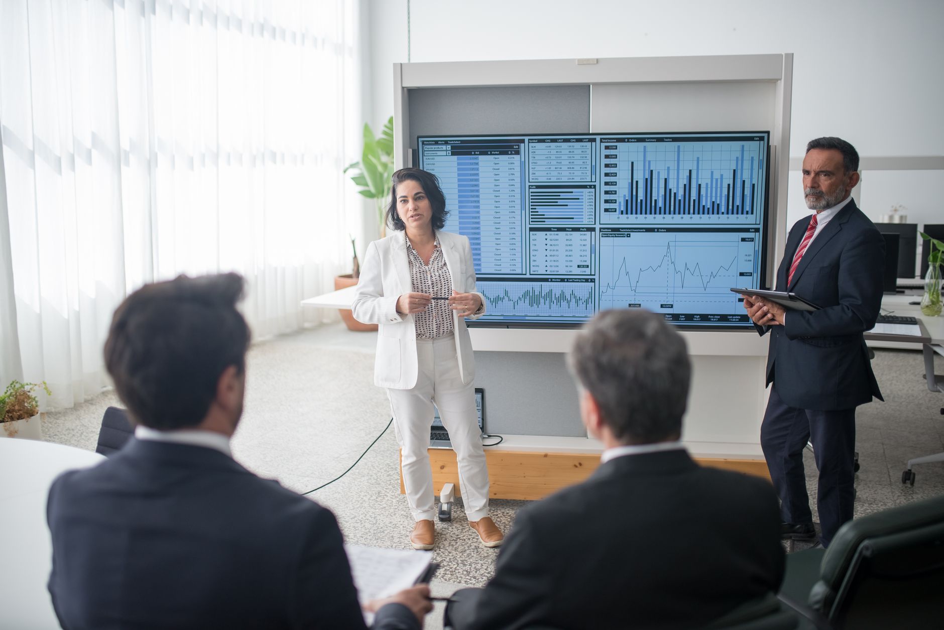 Business meeting in a Japanese corporate office
